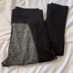 Grey and black workout leggings